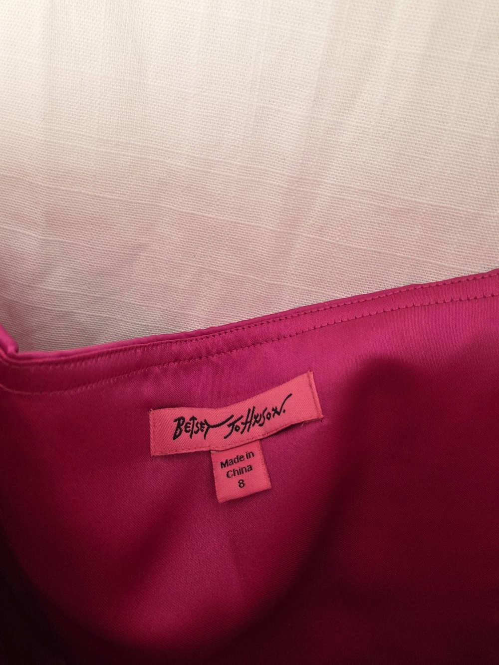 Strapless Pink Satin Party Dress - Picture 7 of 8